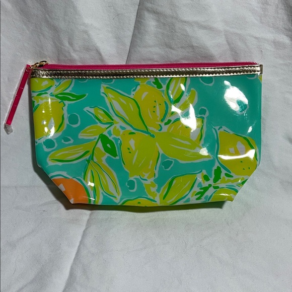 Lilly Pulitzer for Estée Lauder colorful citrus print cosmetic bag NWOT - Picture 7 of 7